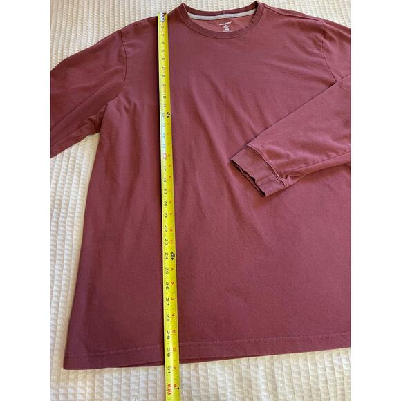Timberland PR Wickwork Men’s Long Sleeve Crew Neck Burgundy Work Tee Shirt XL - Picture 5 of 9